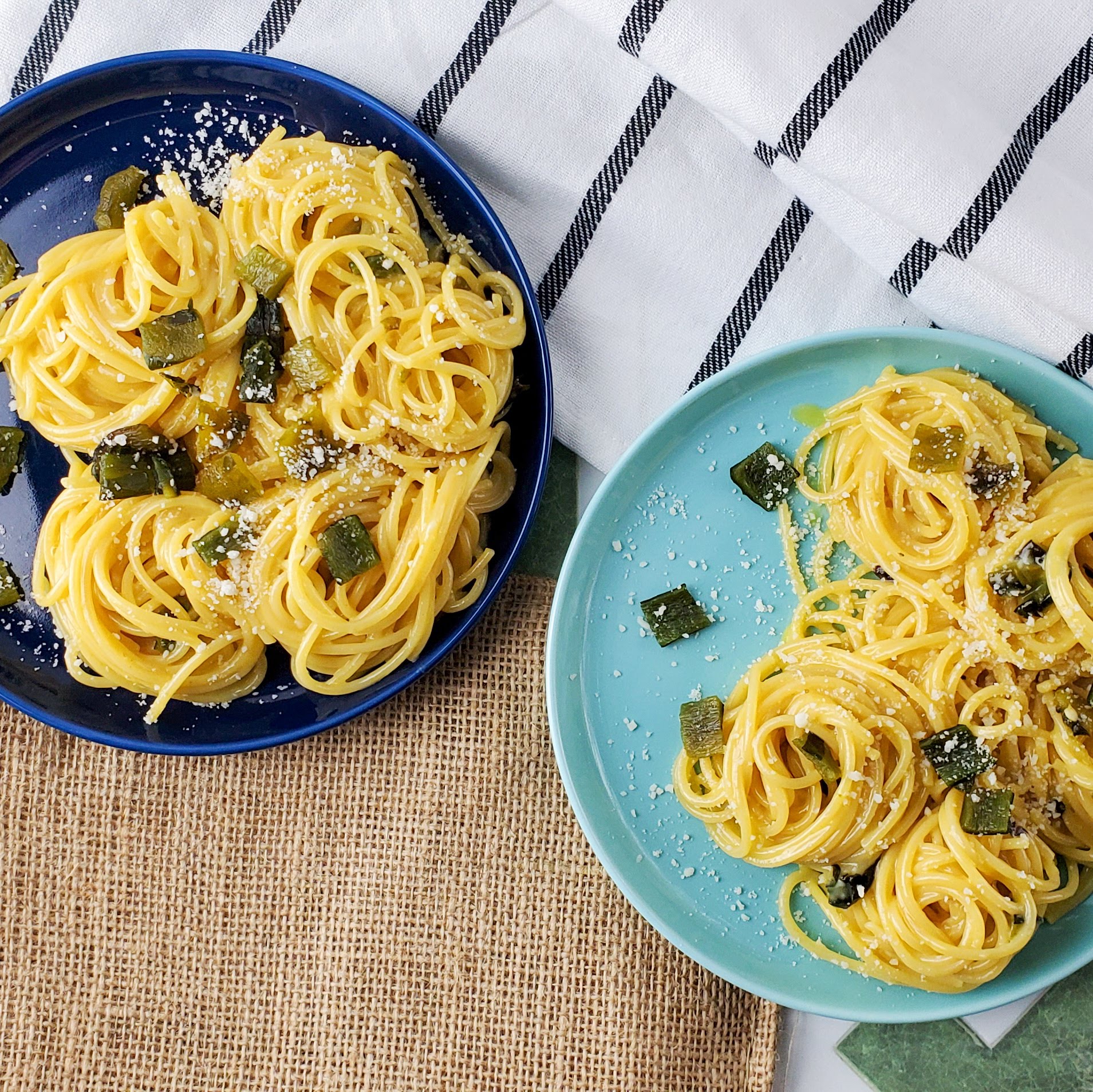 Carbonara with Cotija Cheese Southern & Modern